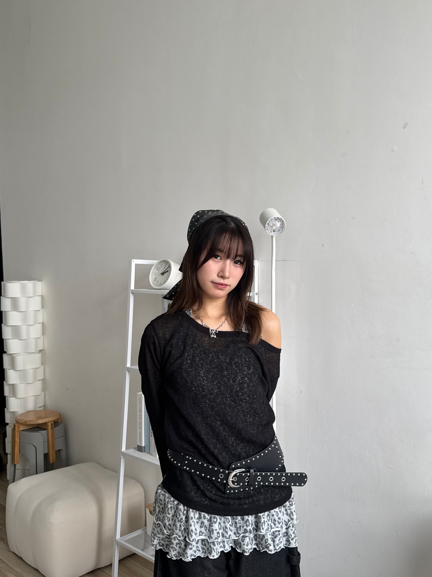 豹紋荷葉邊OPS（啡現貨）