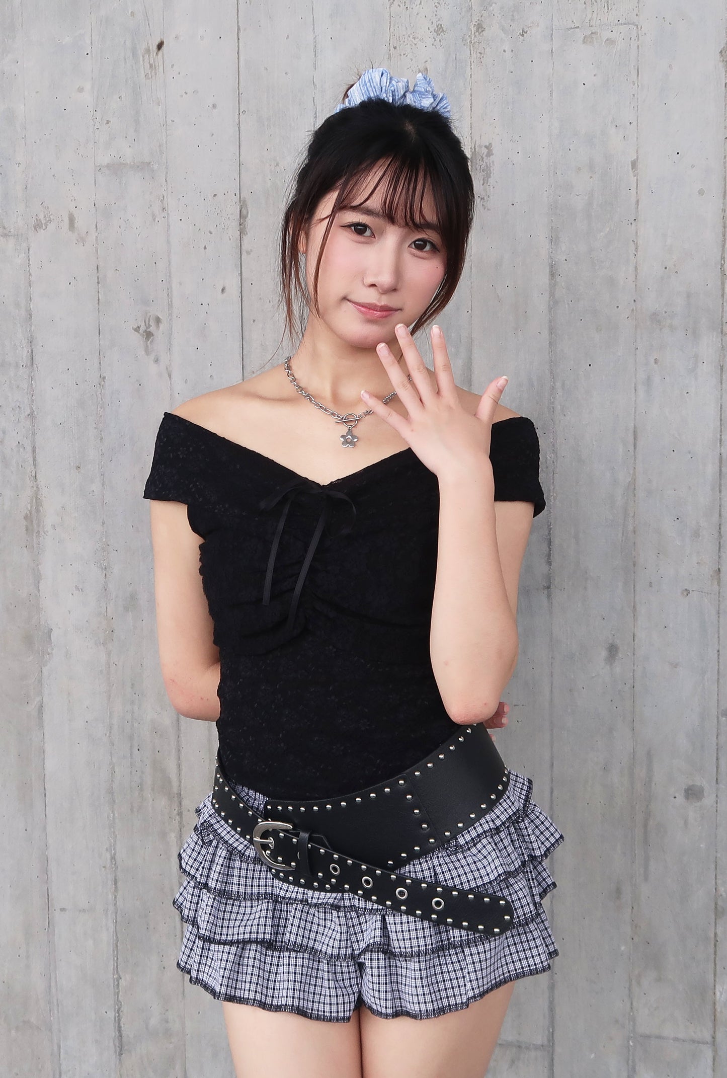 QQ格仔蛋糕裙褲