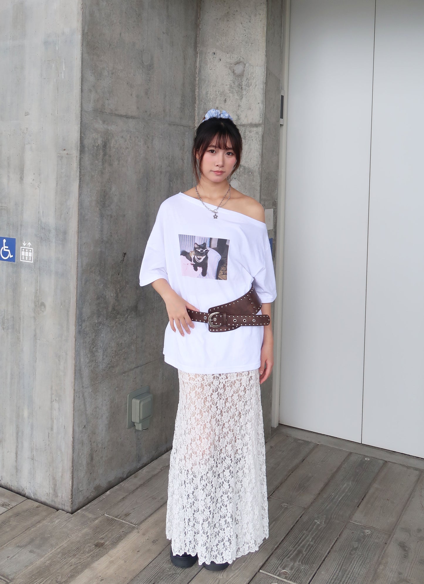 (黑色現貨）透膚Lace長裙